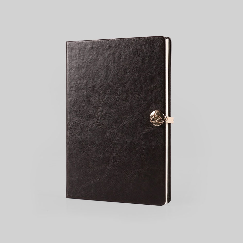 PU Notebooks With a Metal Logo